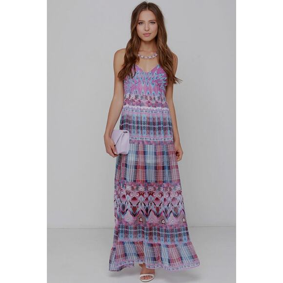 Anna Sui Dresses & Skirts - Anna Sui x O'Neill Cloud Burst Boho Print Maxi Tiered Maxi Dress | S